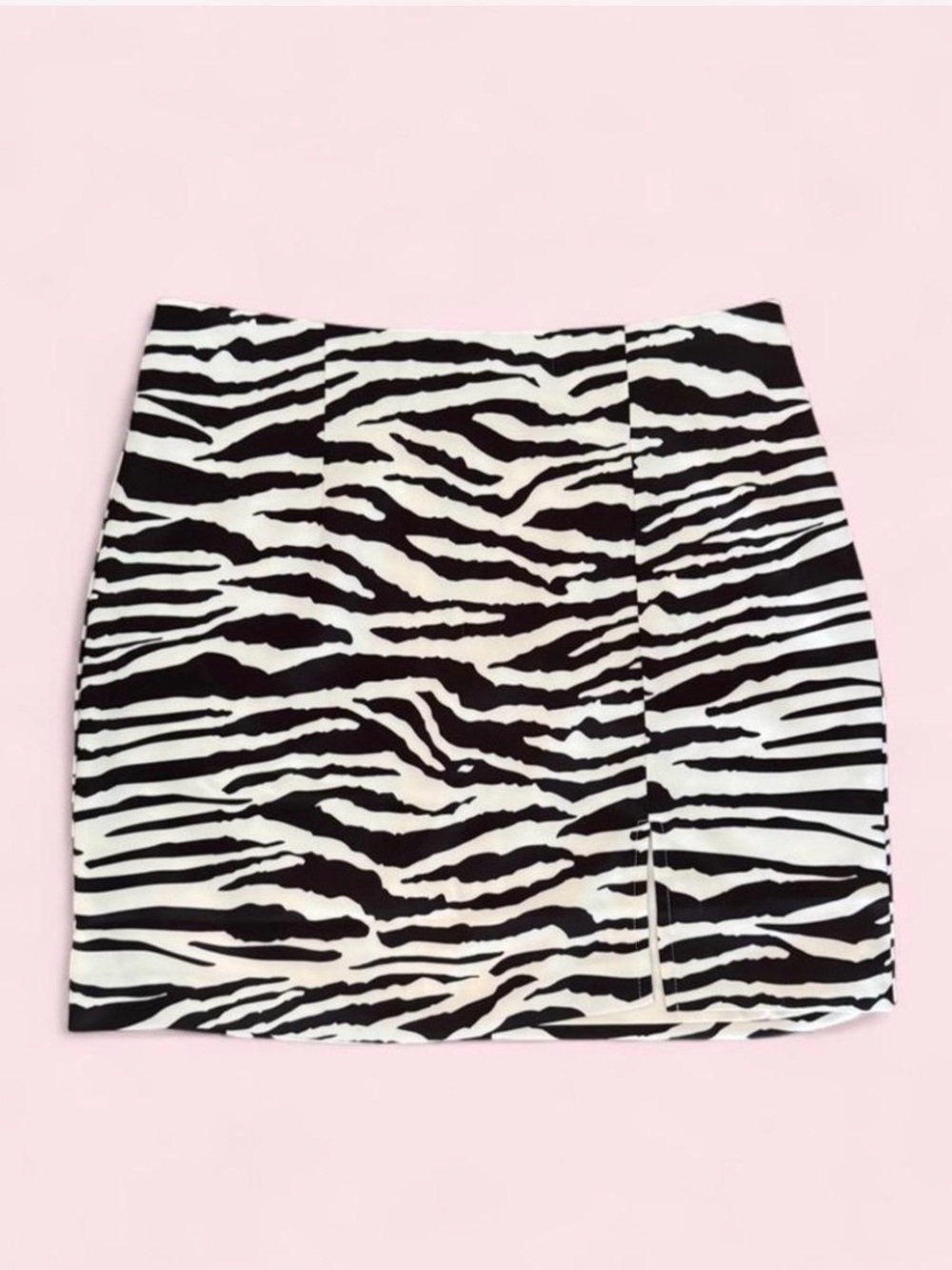 Superdown Zebra-Print Mini Skirt - Black & White